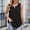 Black, variant on DuoJiaJ Women's Solid Color V Neck Stretch Sleeveless Loose Chiffon Vest Summer Tank Tops Women Black L