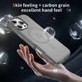 thumbnail image 5 of Allytechgroup Carbon Fiber Case for iPhone 14 Pro Max, Slim Lightweight Magnetic Back Cover Support Wireless Charging Non-Slip Shockproof Anti-Scratch for iPhone 14 Pro Max Women Men, Gray, 5 of 9