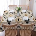 Floral Linen Table Cloths for Rectangle Table Watercolor Leaves