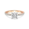 thumbnail image 3 of 3 Carat IGI Certified Princess Shape Lab Grown Diamond Engagement Ring | 14K Rose Gold | Kylie Eternity Lab Diamond Ring | FG-VS1-VS2 Quality Friendly Diamonds, 3 of 5