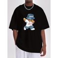 thumbnail image 1 of 100% Cotton Bear Graphic Print Short Sleeve Crew Neck Tee - Men's Summer Outdoor T-Shirts - Breathable, Soft, Comfortable, Relaxed Fit, Ideal for Casual Wear, Hiking, Camping, and Outdoor Activities, 1 of 8
