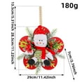 thumbnail image 3 of Noothes Christmas Wreath with Santa Snowman Figures Pre-Assembled Holiday Door Wall Hanging and Xmas Tree Ornament, 3 of 6
