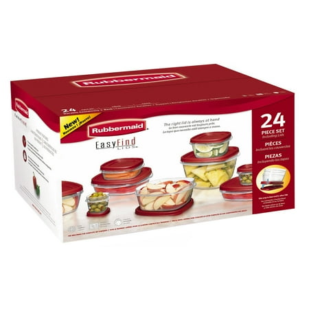Fold Lcd - Rubbermaid 24-Piece Food Storage Set with Easy-Find Lids