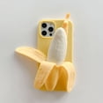 thumbnail image 4 of Män Kvinnor Kreativ Rolig Nytänkande Stilfull Clip-on 3d Gul Banan Leksak Dekoration Mobilskal, 4 of 5