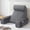 Grey, variant on Support Pillow,Reading Pillow with Attached Arms & Large Pockets, Removable Washable Cover, Wedge for Sitting,Reclining,Watching TV,Post Surgery in Bed,Couch or Floor,Medium Firm
