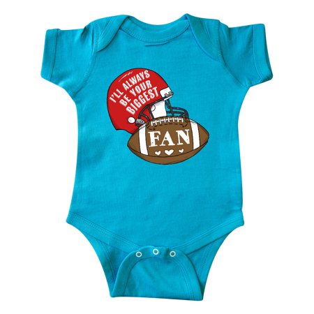 

Inktastic I ll Always Be Your Biggest Fan with Football and Helmet Gift Baby Boy or Baby Girl Bodysuit