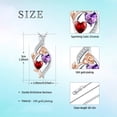 thumbnail image 4 of Taioiat Double Birthstone Necklaces for Women 18K Gold Plated Birthstone Rose Flower Jewelry Anniversary Valentines Day Mother's Day Birthday Gifts for Her Wife Girlfriend Mom, 4 of 7