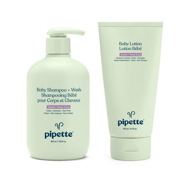 Champú para bebés, jabón y loción para bebés Duo Pipette Vanilla