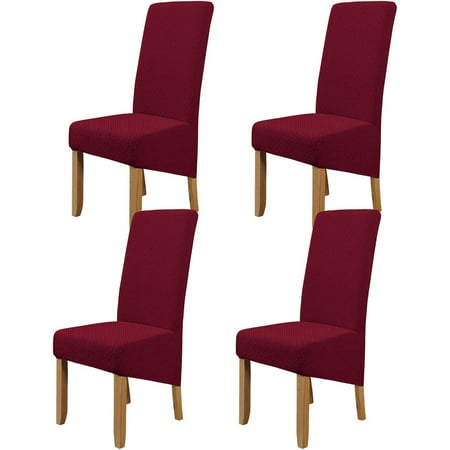 High Back Strench Knitted Dining Chair, Large Dining Room Chair Covers Uk