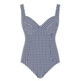 thumbnail image 3 of Panache Paloma Balcony Underwire Swimsuit (SW1720),38K,Navy Gingham, 3 of 5