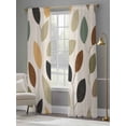 thumbnail image 4 of Spring Leaves Sheer Curtains 84 Inch Length 2 Panels Set, Colorful Plant Pastoral Abstract Botanicals Voile Window Treatment Curtains Sheers Drapes for Bedroom/Living Room/Kitchen 52"x84"x2, 4 of 7