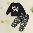 thumbnail image 2 of UAYOTSE Boys Fall Winter Crewneck Letter Print Long Sleeve Sweatshirt and Pants 2-Piece Set Size 4-5 Years, 2 of 4
