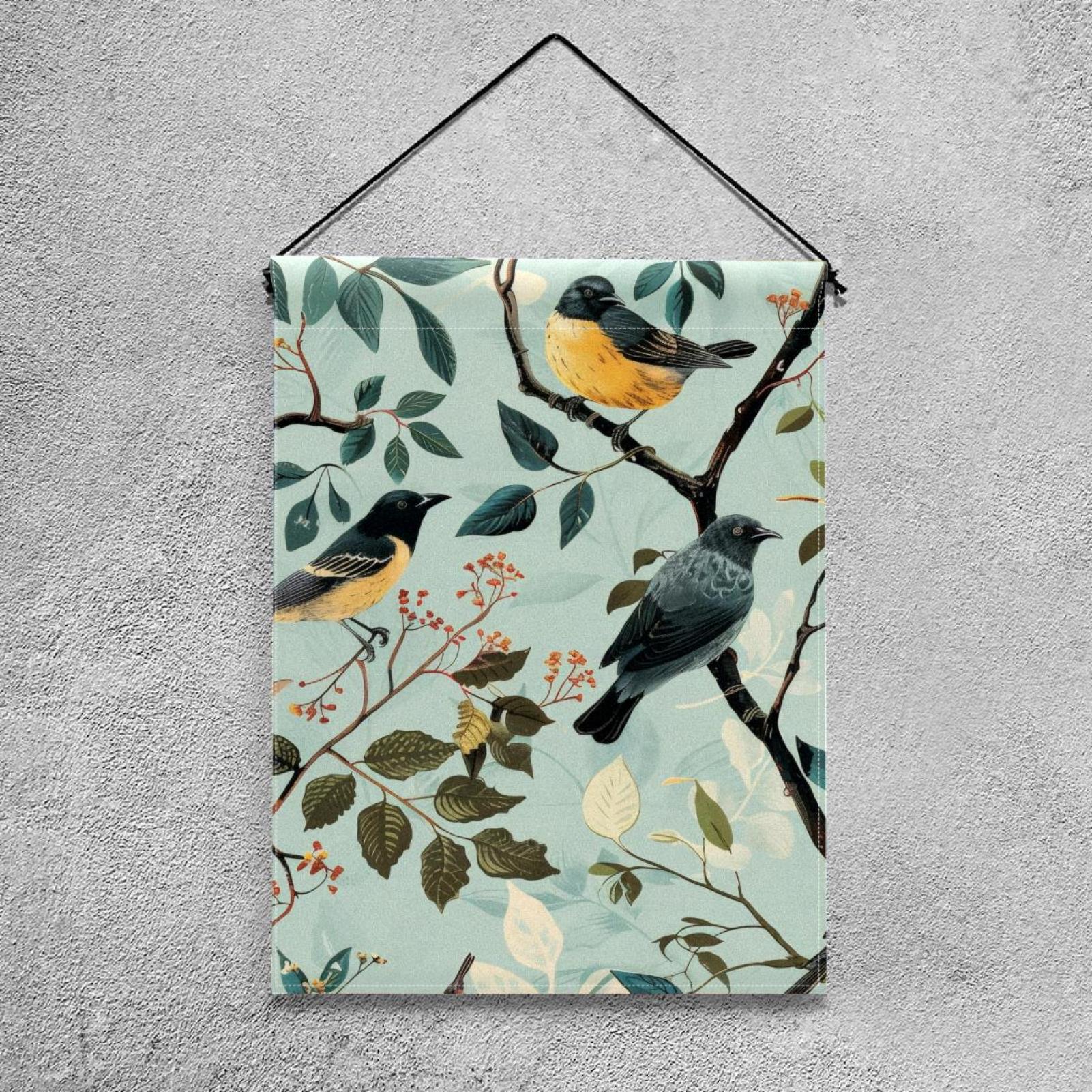 Birds on Branch Double Sided Garden Flag Decorative Weather Resistant Yard Flag, Large DIY Vertical Flag for Farmhouse Patio Lawn, 28x40 Inch