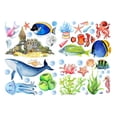 thumbnail image 1 of Inteprter Adhesivo de pared Mundo submarino Criatura Luminoso Dibujos animados Colorido PVC Adhesivo Adhesivo de pared Póster Impresión de arte Decoración del hogar Inteprter HA019224-00, 1 of 1