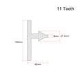 thumbnail image 2 of Llave de Mandril Uxcell de 8 mm y 11 Dientes para Mandriles de 3 a 16 mm, 2 of 5