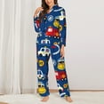 thumbnail image 3 of Bingfone Womens Pajama Sets Animals Rescue Team Print,Long Sleeve Loungewear Pajamas Set-Small, 3 of 9