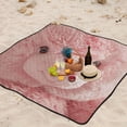 thumbnail image 5 of Pink Cute Bear Beach Blanket Outdoor Picnic Blanket 78"x 78" Waterproof Foldable for Beach Camping Travel Hiking Grass Lawn Park, 5 of 5