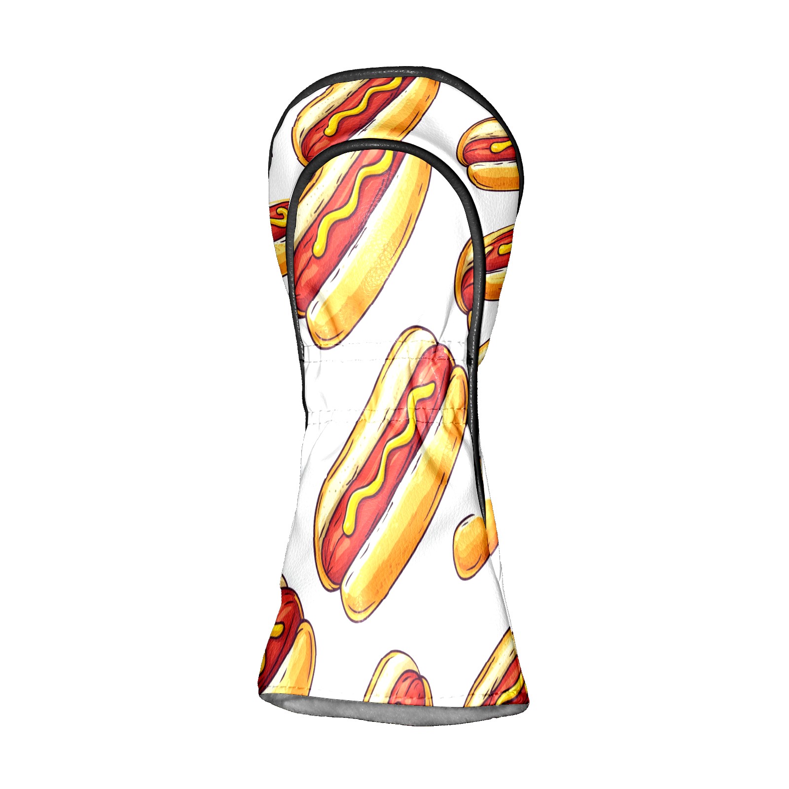 Golf Club Covers PU Leather Waterproof Head Covers for Fairway Woods Hybrids Cute Hot Dog