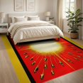 thumbnail image 3 of ODIKA 8'x10' Washable Area Rug Non-Shedding, Easy Care, Gamer Gamepad Design With Colorful Burst And Fiery Accents for King Size Bedroom Under Bed, Master Suite, 3 of 7