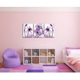thumbnail image 5 of Modern Canvas Wall Art Home Decor Wall Art Painting Purple Flowers Art Wood Inside Framed Ready to Hang (12InchX16InchX3), 5 of 6