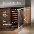 thumbnail image 5 of Ca'Lefort Wine and Beer Fridge, 15" Beverage Fridge and 24" Wine Fridge Cooler 54 Bottles and 100 Can with Stainless Steel Door Framed, 5 of 8