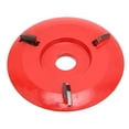thumbnail image 4 of Angle Grinder Carving Disc, Red Curved High Hardness Wood Carving Disc Wear Resistant Incisive Edge 3 Teeth  for Root Carving for Tea Table for Wood Working, 4 of 7