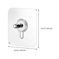 thumbnail image 2 of QUMIIRITY 50Pcs Self-Adhesive Picture Hooks Acrylic White Square Wall Stickers for Patch Users, 2 of 7