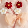 thumbnail image 4 of Zecgelong Infant Girls Short Sleeve Floral Bodysuit Romper Bowknot Ruffles Shorts Headbands Outfits Girls Outfits Sets Age 6-9 Months, 4 of 5