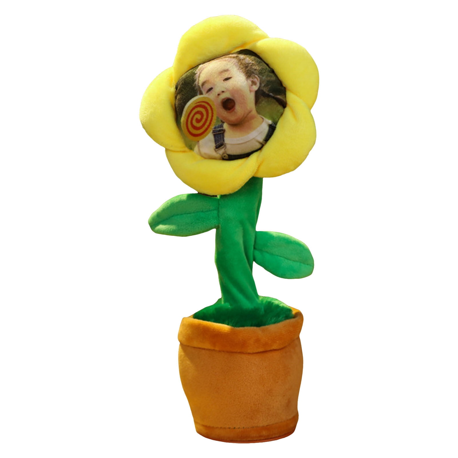 Fleur Tournesol Dansante Personnalisable - Répète Ta Voix, Bluetooth, Cadeau Rigolo