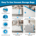 thumbnail image 6 of Merryhome 10Pcs Vacuum Storage Bags with Electric Pump,Space Saver Bags (2 Jumbo/4 Large/4 Medium),Double-Zip Seal Space Saver Bags for Clothes,Comforters,Blankets,Bedding,Travel Essentials, 6 of 10