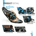 thumbnail image 2 of G2 21Inches Light Weight Snowshoes, with Special EVA Padded Ratchet Binding, Heel Lift, Toe Box, Flexible Pivot Bar, Durable Back Strap, Set with Trekking Poles(Blue), 2 of 7