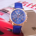 thumbnail image 4 of Reloj de mujer con correa de tres ojos Reloj de mujer de moda con romanos graduados, 4 of 6