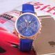 thumbnail image 4 of Reloj de mujer con correa de tres ojos Reloj de mujer de moda con romanos graduados, 4 of 6