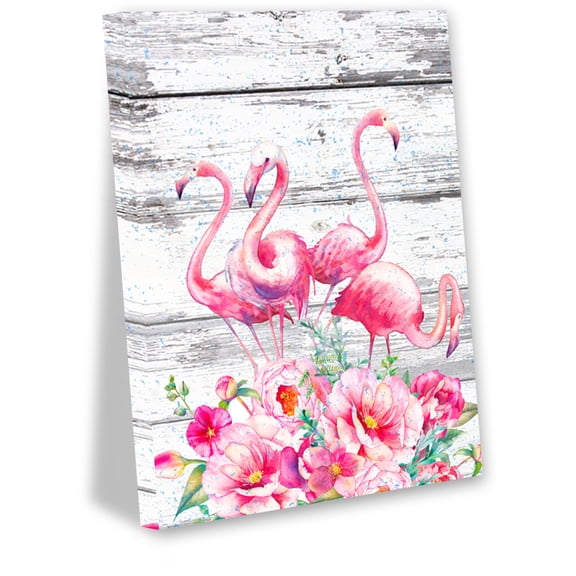 Awkward Styles Flamingo Canvas Art Floral Flamingo Wall Decor Nursery Room Gifts Pink Flamingos Canvas Art Tropical Wall Art Flamingo Canvas Artwork for the Office Gifts for New Home Living Room Decor