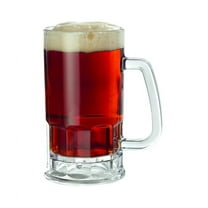 G.E.T. Shatter-Resistant Plastic Beer Mug / Stein, 20 Ounce, BPA Free, 00085-1-SAN-CL-EC (Set of 4)