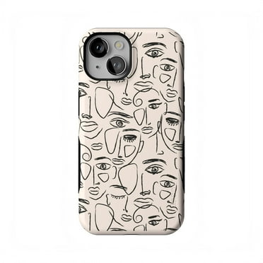 Casely iPhone 14 Case | We're All Human | Minimal Face Art | Compatible with MagSafe | Bold Protective Design