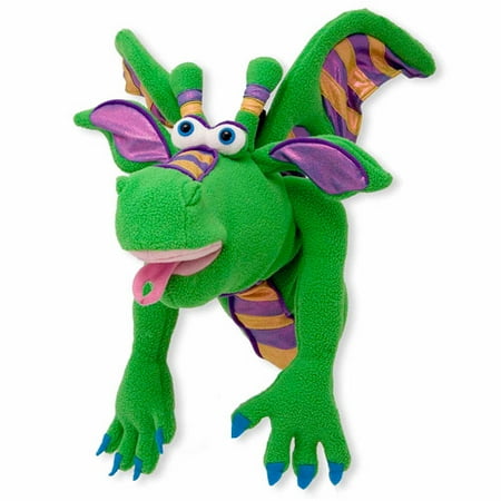 Three Headed Dragon Puppet Melissa & Doug Smoulder the Dragon Puppet With Detachable Wooden Rod for Animated Gestures ()
