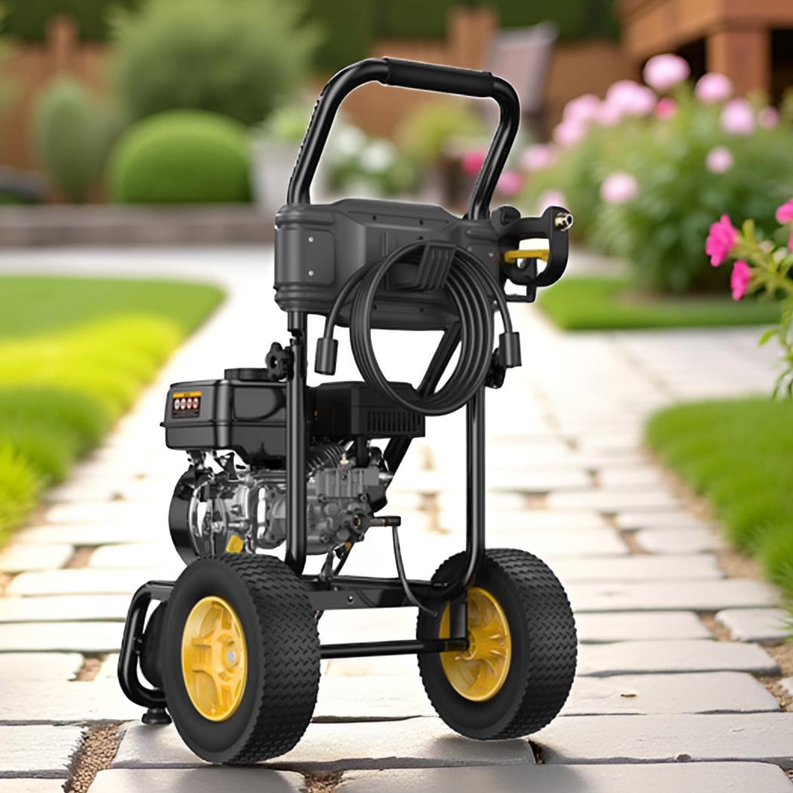 BLUBERY Gas Pressure Washer, 3500 PSI, 2.6 GPM, Heavy Duty Power Washer, 30 ft Hose, Soap Tank, 212cc Engine