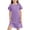 Purple, variant on Loopsun 5-15 Years Big Girls Short Sleeve Round Neck Ruffled with Pockets Casual Dress Red, 11-12 Years