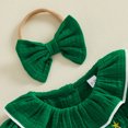 thumbnail image 6 of Cjfdfy Newborn Baby Girl Christmas Clothes Santa Claus Christmas Tree Long Sleeve Ruffled Bubble Romper With Headband Cute My First Christmas Fall Winter Holiday Set 0-18 Months, 6 of 9