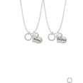 thumbnail image 2 of Delight Jewelry Silvertone Always My Mother Eternity Ring Mother & Daughter Heart Necklaces (Set of 2), 19"+2", 2 of 4