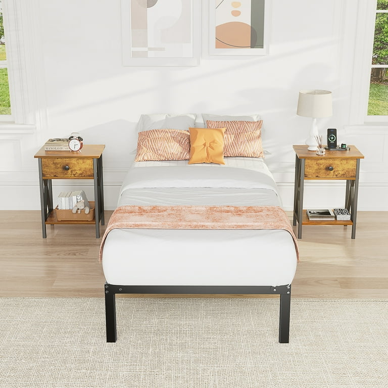 Metal twin 2024 bed frame walmart
