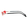 thumbnail image 4 of SA106 Extra Small Mens Rectangular Metal Rim Classic Color Lens Sunglasses Silver Red, 4 of 4