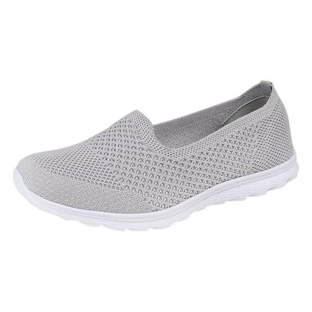 

Sneakers for Women Women Breathable Lace Up Shoes Flats Casual Shoes Unisex Lightweight Work Shoes Sporty Breathable Slip Work Trainers Womens Sneakers Pu Grey 41