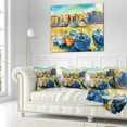 thumbnail image 3 of Designart Wharf and Boats - Seascape Throw Pillow - 16x16, 3 of 5