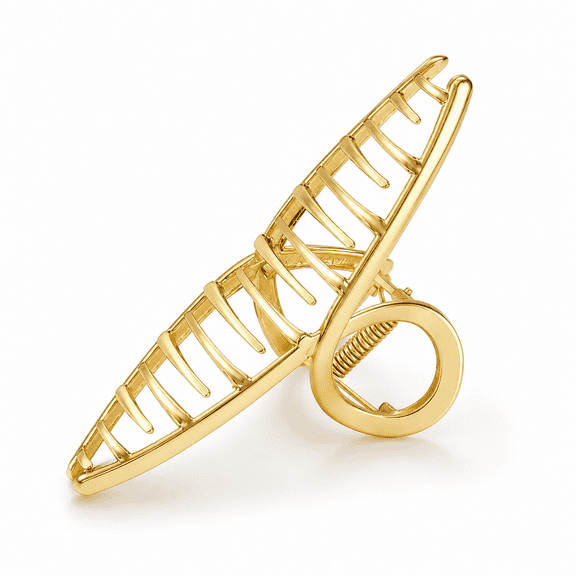 Metal Hair Clips for Women - Durable & Elegant Metal Claw Clips, Perfect for Everyday Use - Gold, 1 Pcs