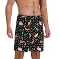 thumbnail image 2 of Wukai Cute Rabbit And Flower Men’s Short Pajama Pants With Pockets Soft Sleep Pj Shorts for Men-4X-Large, 2 of 6
