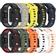 thumbnail image 1 of wonima11 10Pack Bands Compatible with Amazfit Helio Strap Fitness Tracker Soft Silicone Straps Replacement Wristband, 1 of 1