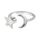 thumbnail image 2 of Anillos para mujer, regalos para mujer, anillo giratorio de estrella para mujer, apertura ajustable, anillo ajustable para dedo y estrella., 2 of 5