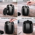 thumbnail image 4 of cendrier Noir Exterieur Interieur Cenicero Negro Exterior Incassable Metal, Beau Cendriers En Acier Inox Coupe-vent Avec Couvercle Anti Odeur Pour J, 4 of 5